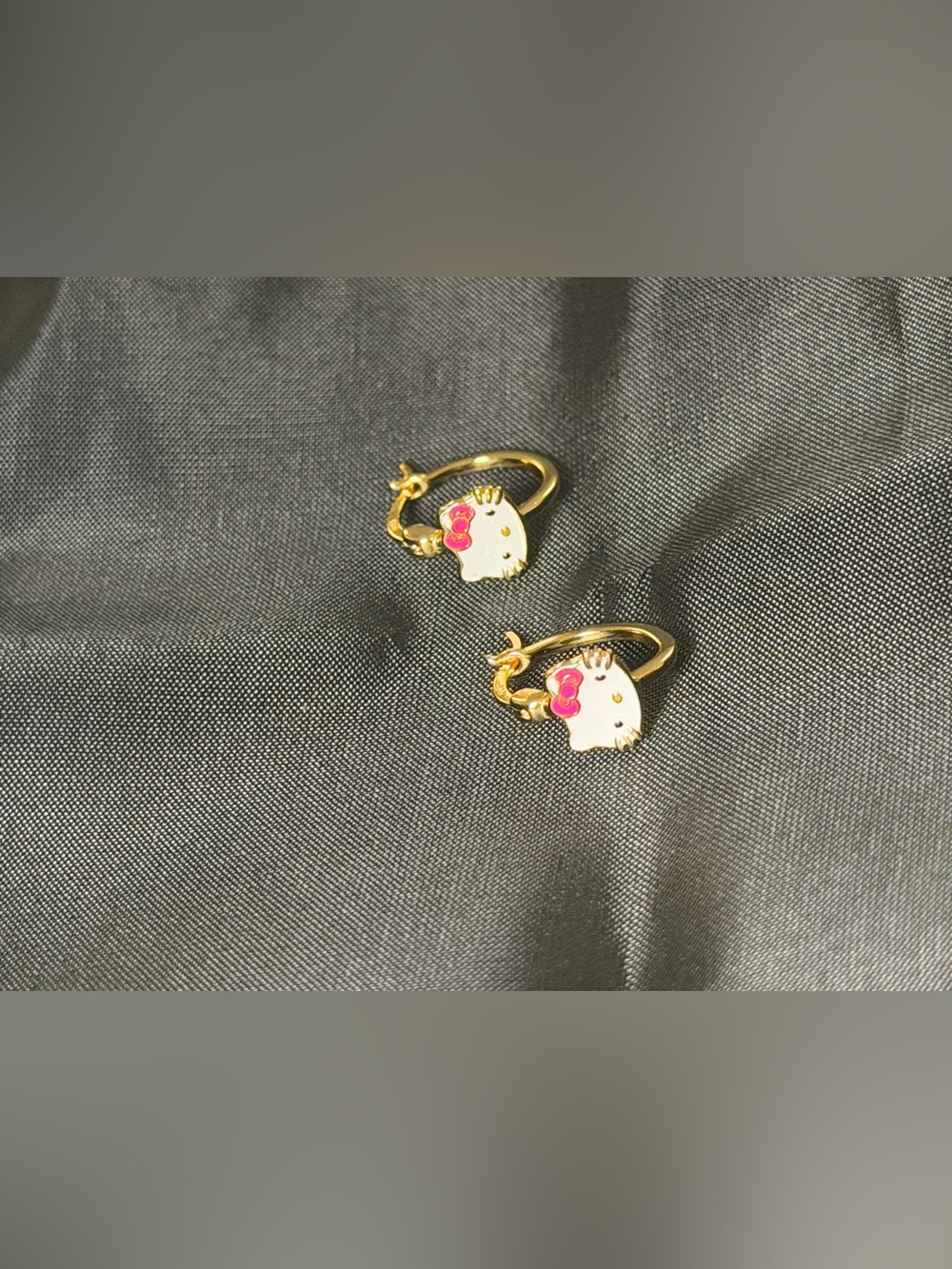 Hello Kitty Gold Hoop Earrings
